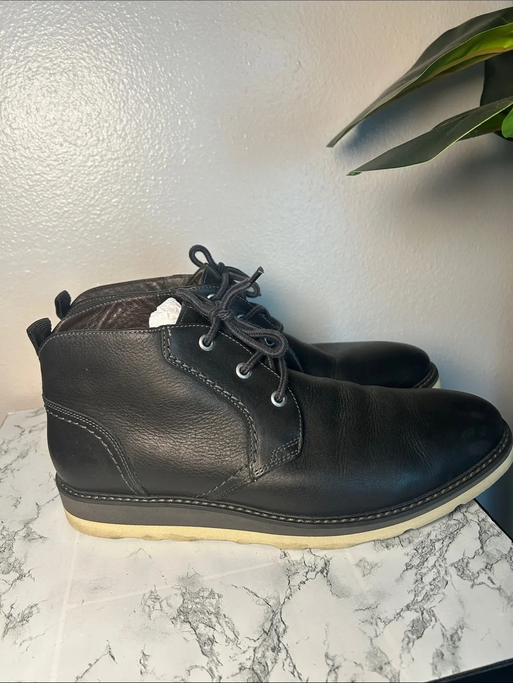 Flag Ltd Men’s Black Leather Chukka Boots Size 10M